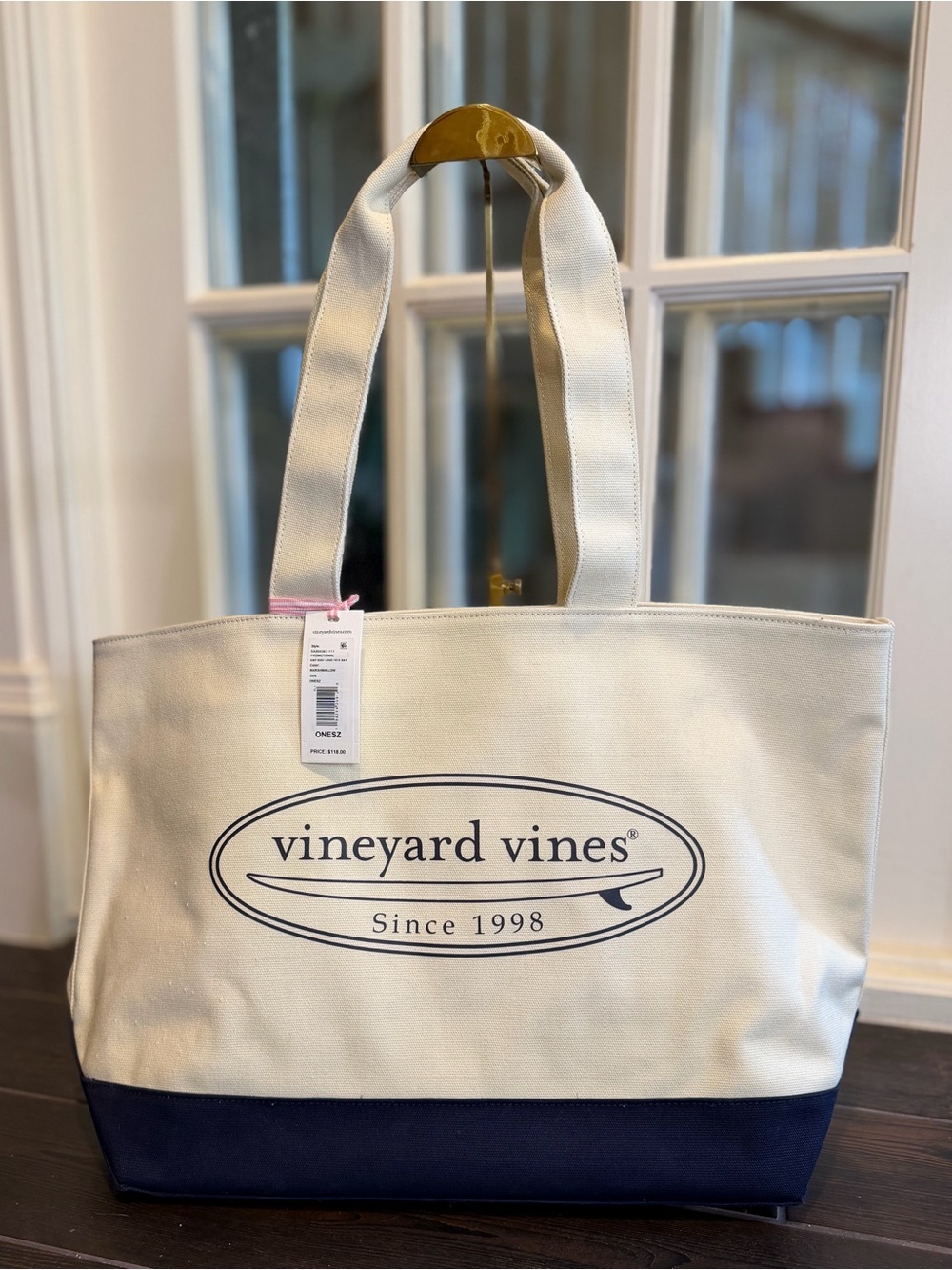XL Vineyard Vines Canvas Tote Bag